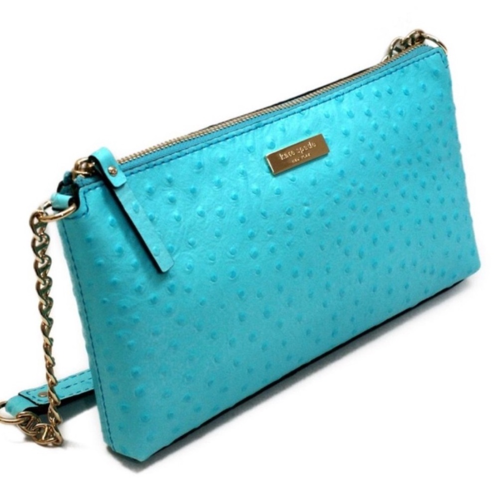 Kate Spade Wellesley Ostrich Byrd Pool purse bag - new in original wrapping
